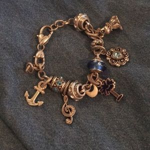 Brighton Charm Bracelet with 10 Charms